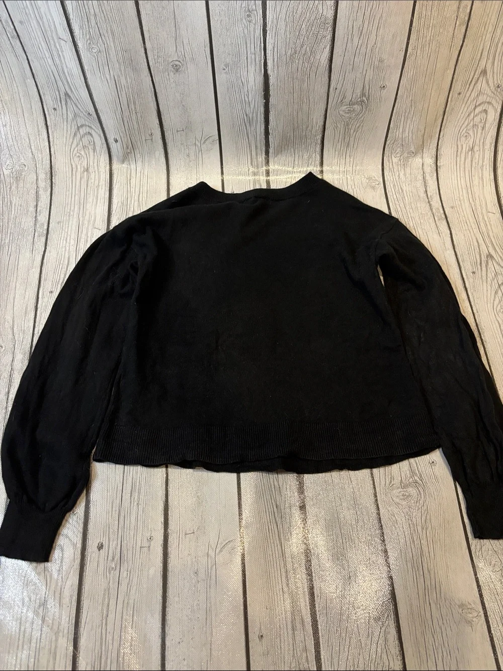 GAP Black Sweater with silver Bow Graphic girls size large